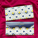 Lemon and blue personalized money envelope