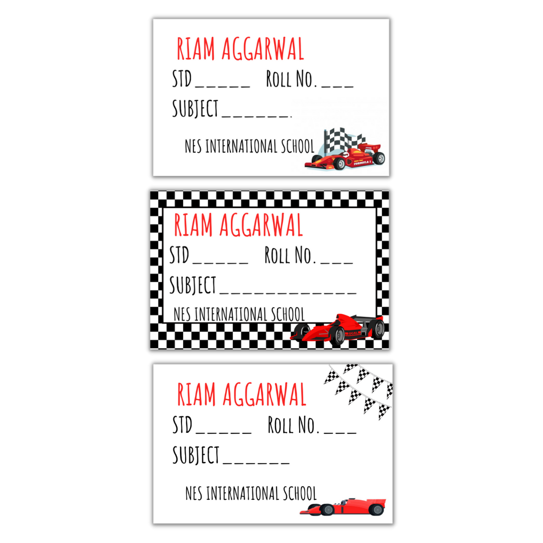 Formula One Book Labels – AINOS