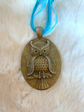 Blue Big Reversible Pendant Necklace
