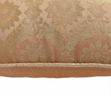 Brown and Gold Flowers Brocade Silk with gold piping